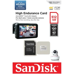 Karta pamięci SanDisk microSDXC 512GB High Endurance z adapterem
