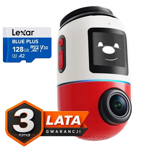 Kamera samochodowa 70mai 4K Omni X800 Czerwona Lexar micro SDXC 128 GB Blue.webp