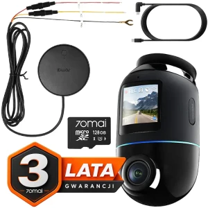 Kamera samochodowa 70mai 4K Omni X800 Czarna + karta 70mai microSD 128GB + UP04 SET