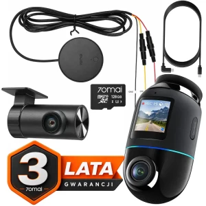 Kamera samochodowa 70mai 4K Omni X800 set Czarna + kamera tylna RC14 + karta 70mai 128GB + UP04